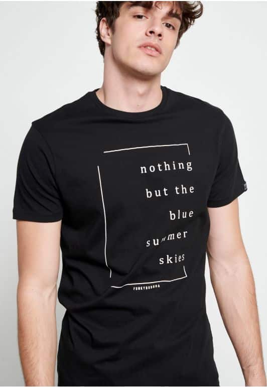 T-shirt με τύπωμα κέιμενο από οργανικό βαμβάκι