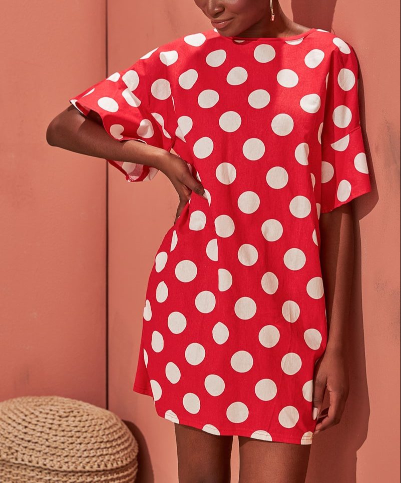 Φόρεμα μίνι polka dots