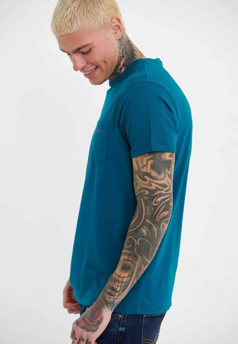 T-Shirt με τσέπη στο στήθος FBM005-011-04_BLUE_CORAL_3