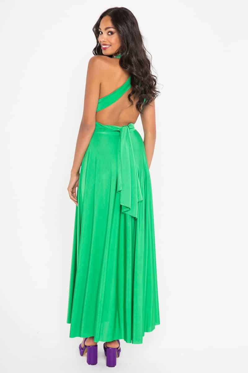 Φόρεμα πράσινο πολυμορφικό back