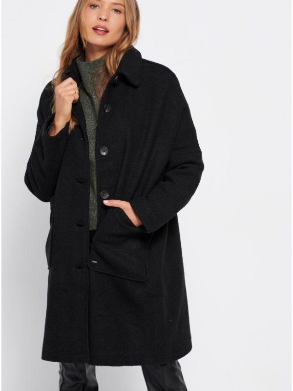Παλτό loose fit black
