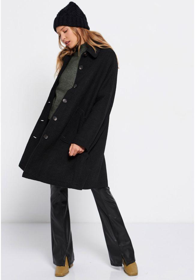 Παλτό loose fit black side