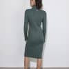 Φόρεμα ριπ lurex green back