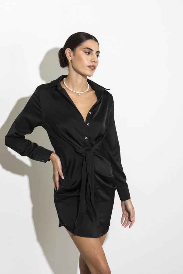 Φόρεμα μίνι σατινέ BLACK profile