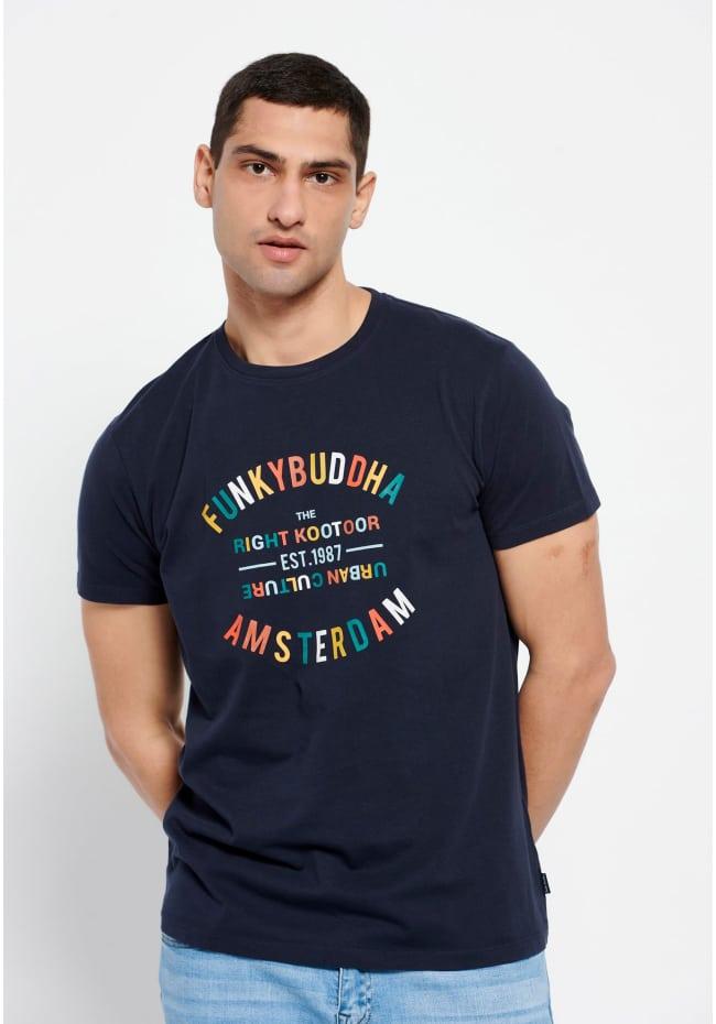 T-shirt με multicolor τύπωμα κειμένου