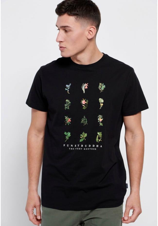 Botanic print t-shirt από οργανικό βαμβάκι