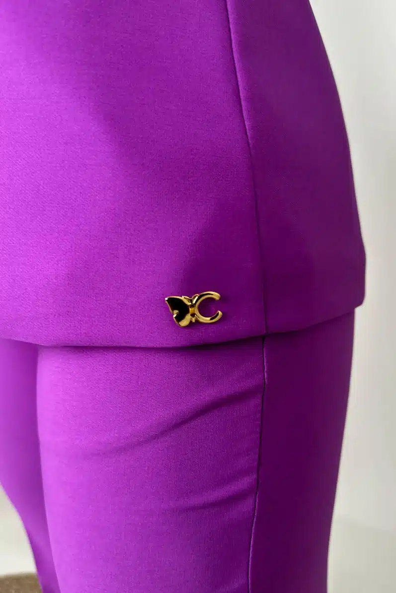 Σακάκι με πέτο purple details