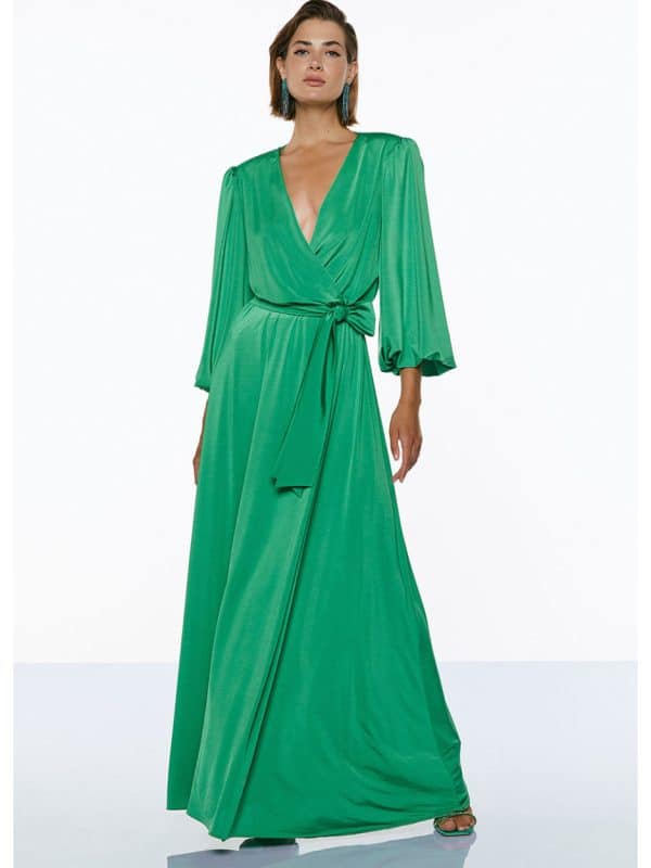 Φόρεμα μάξι κρουαζέ green profile