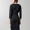 Φόρεμα μίντι κρουαζέ με πιέτες back black 34-3101